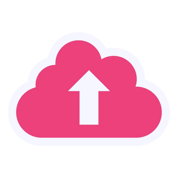 Network Cloud Upload Cloud Illustration — 스톡 벡터