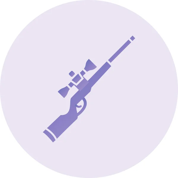 Sniper rifle icon, vector symbol on blue • wall stickers round