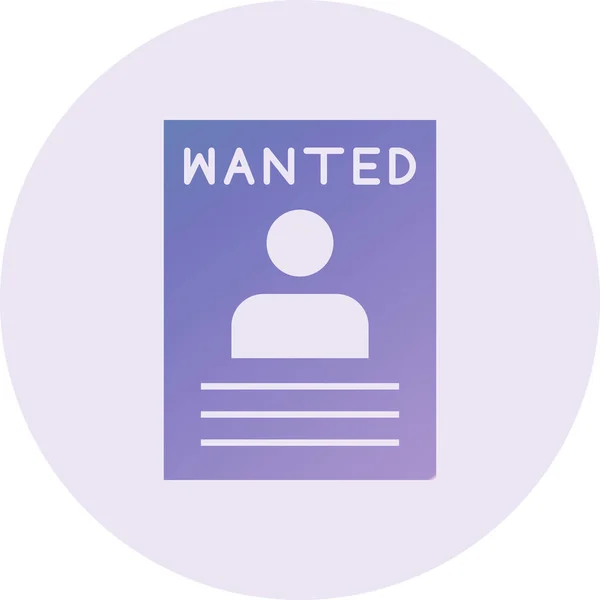 Vector Illustration Wanted Icon —  Vetores de Stock