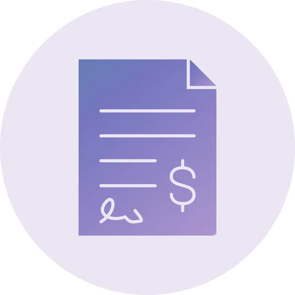 Invoice Vector Glyph Icon Design — Vetor de Stock