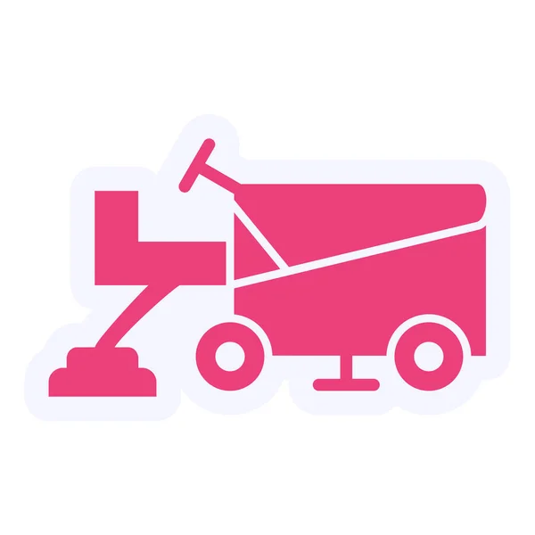 Wheelbarrow Cart Icon Outline Crane Mower Vector Illustration Isolated Symbol — Stockvektor