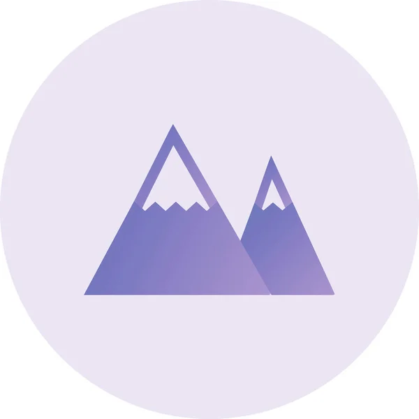 Icône Montagne Isolée Sur Fond Abstrait — Image vectorielle