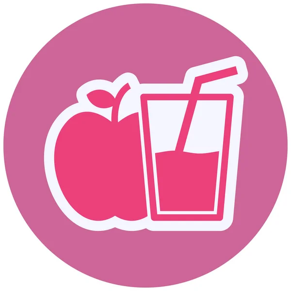Apple Juice Web Icon Simple Illustration — Image vectorielle