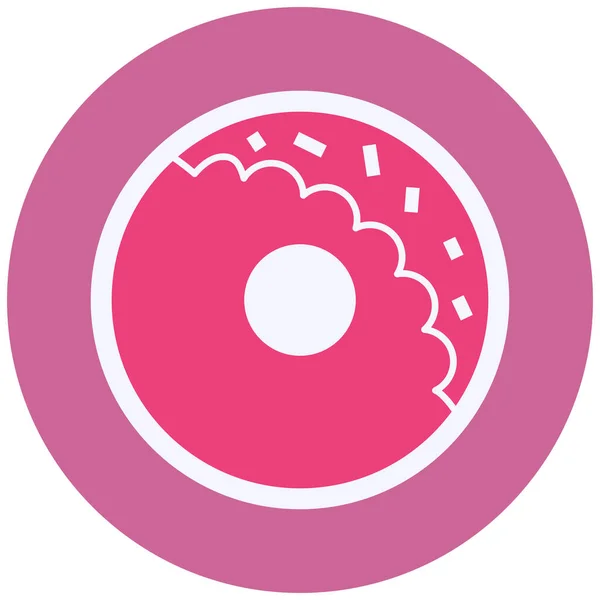 Donut Icono Web Ilustración Simple — Archivo Imágenes Vectoriales