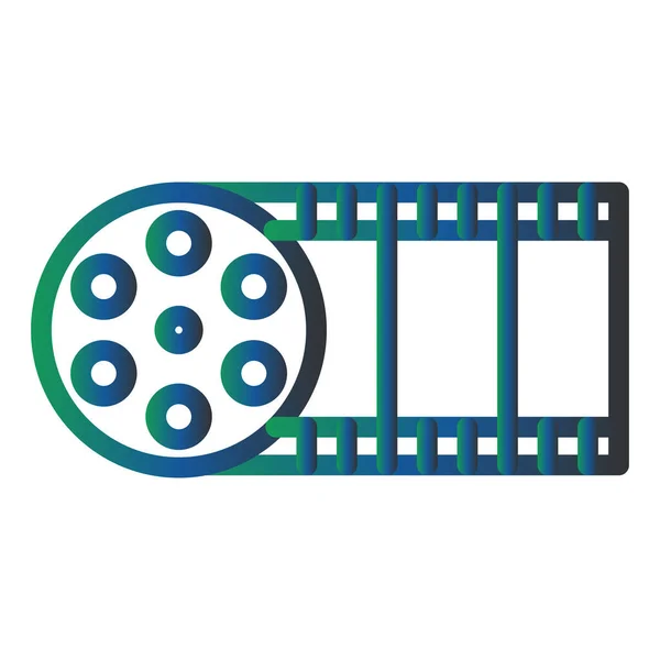 Film Reel Vector Glyph Icon Design — Vector de stock