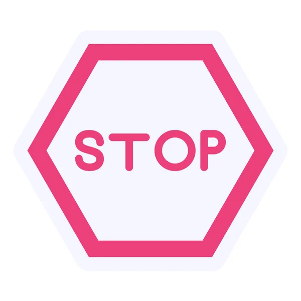 Stop Sign Simple Illustration — Stock Vector