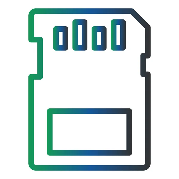 Mirco Card Icon Web Illustration — Stockový vektor