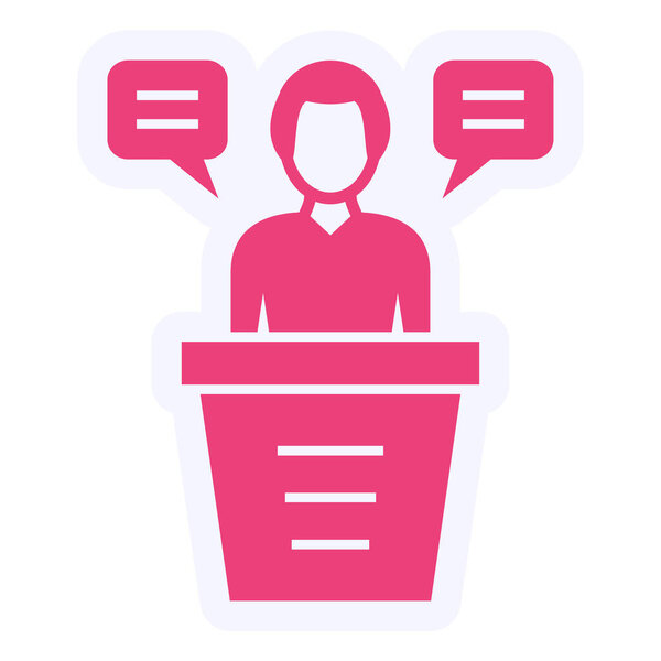 vector illustration of modern speech icon