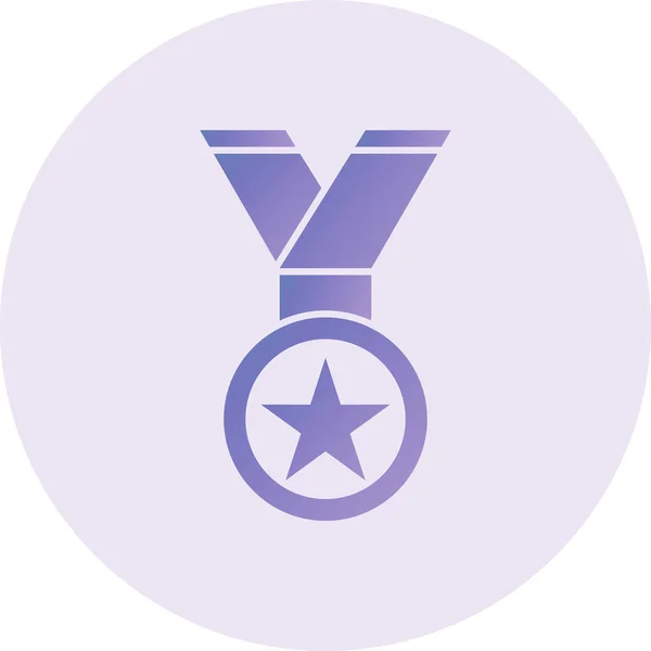 Medaille Web Symbol Einfache Illustration — Stockvektor
