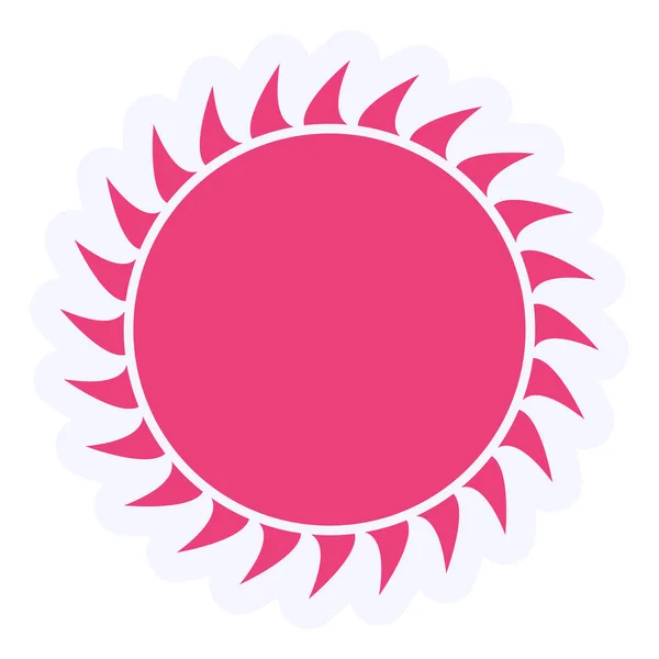 Sun Icon Flat Illustration Solar Button Vector Sign Symbol Web — стоковый вектор