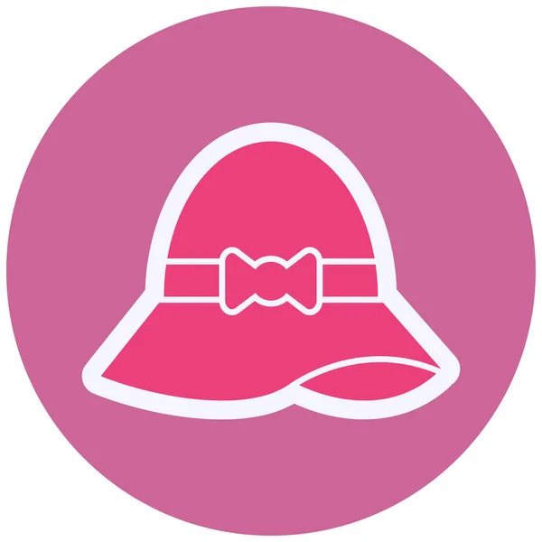 Woman Hat Web Icon Simple Illustration — Stockový vektor