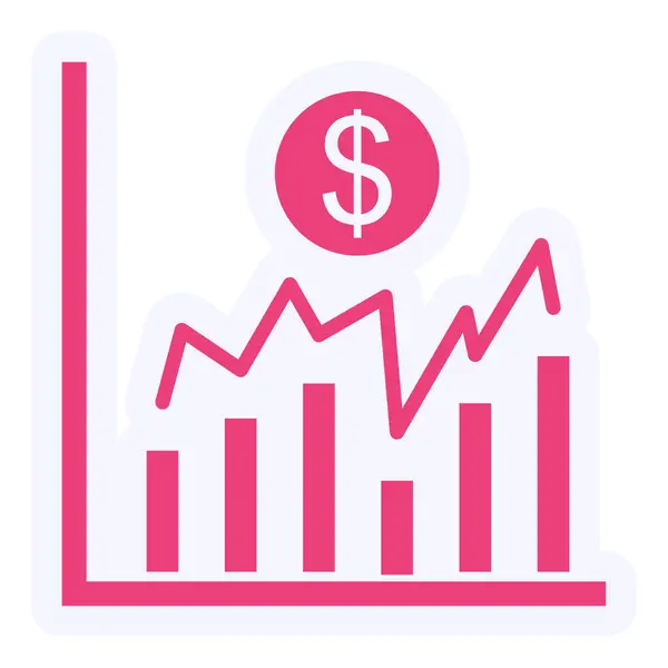 Financial Graph Vector Illustration — Vetor de Stock