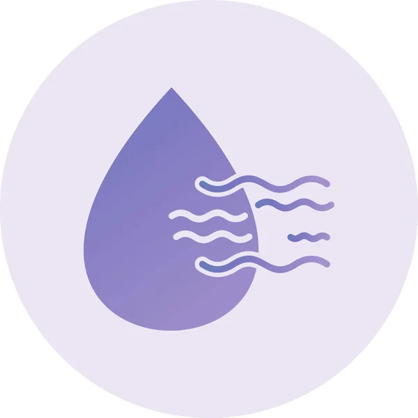 Water Drop Icon Vector Illustration Humidity — Vetor de Stock