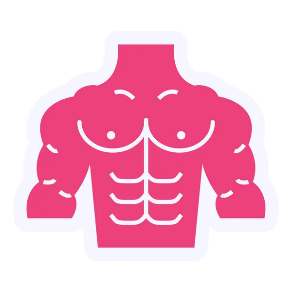 Six Pack Body Icon Vector Illustration — Image vectorielle
