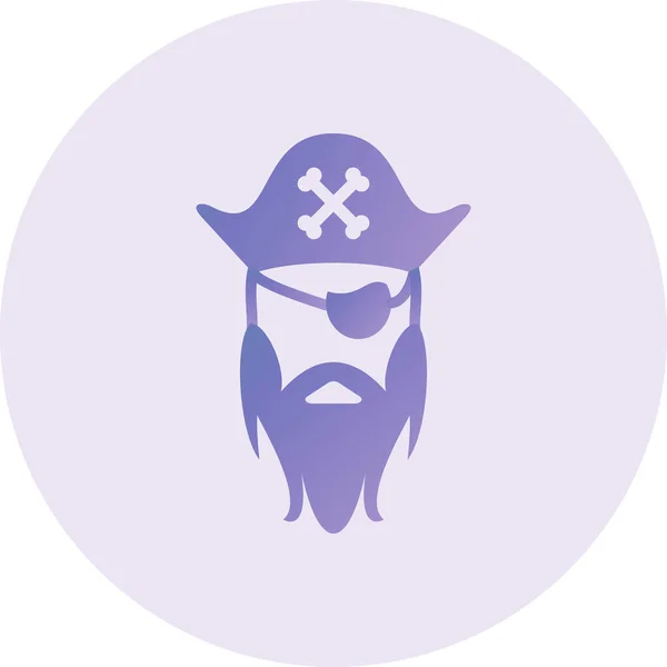 Illustration Vectorielle Icône Pirate — Image vectorielle