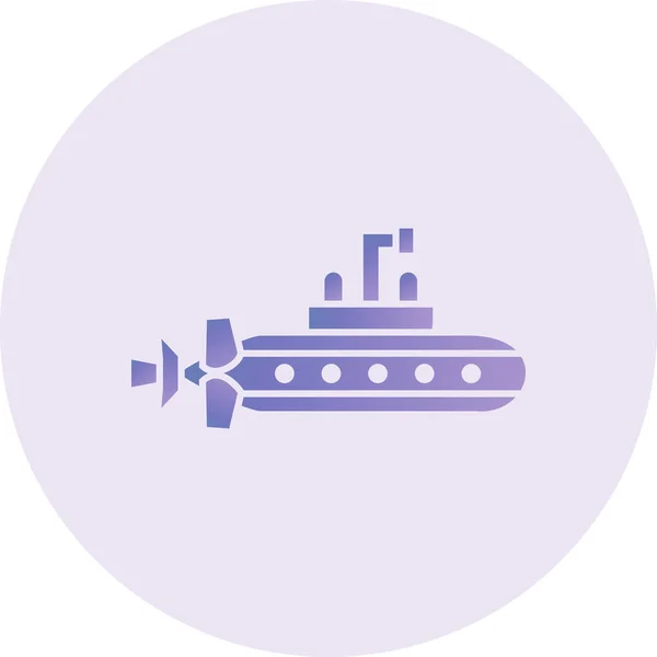 Illustration Icon Submarine — Stockvektor