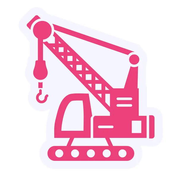 Crane Industrial Construction Building Repair Industry Manufacturing Tool Equipment Excavator — Vector de stock