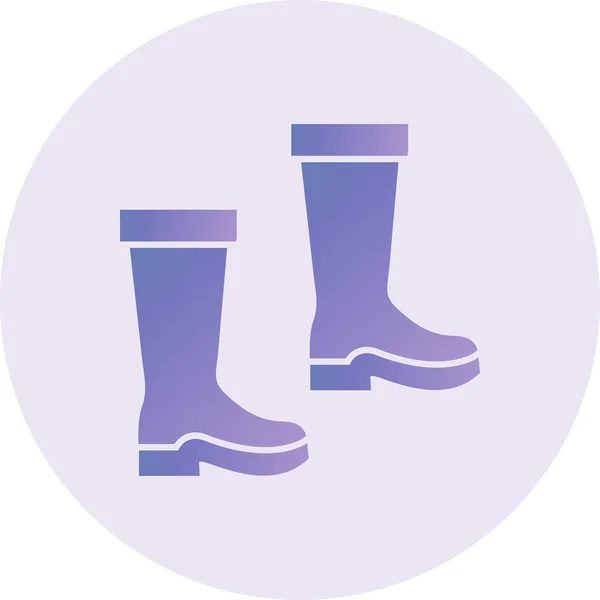 Vector Illustration Fishing Boots — Stockvector