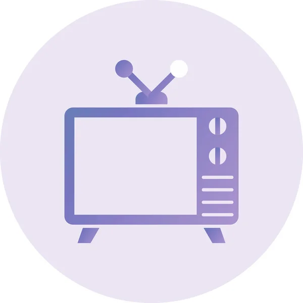 Vector Illustration Television Icon — Stock Vector