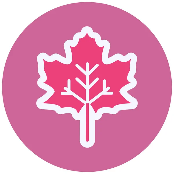 Maple Leaf Icon Simple Web Illustration — 图库矢量图片