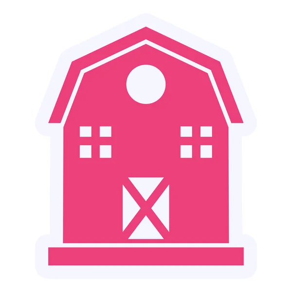 Vector Illustration Modern Barn Icon — ストックベクタ