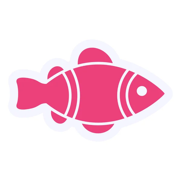 Fish Icon Modern Simple Illustration — Stok Vektör