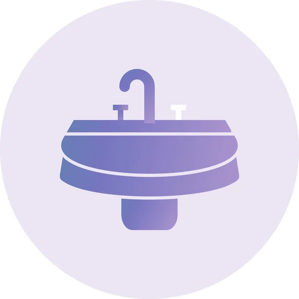 Sink Web Icon Simple Illustration — Stok Vektör