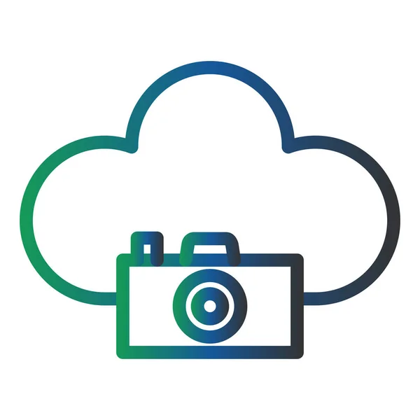 Vector Illustration Cloud Camera — Stok Vektör