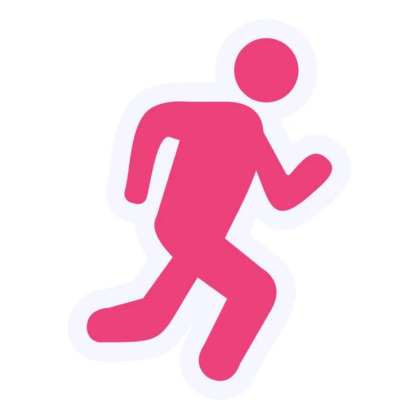 Courir Icône Web Illustration Simple — Image vectorielle