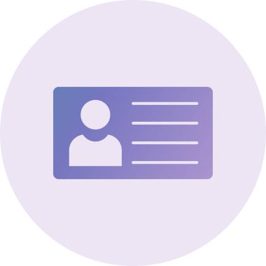 identification id card icon, web illustration
