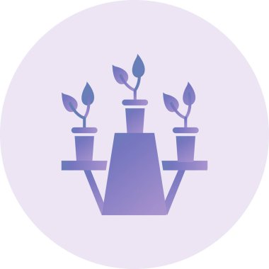 simple web icon,  illustration of few Plants glowing 