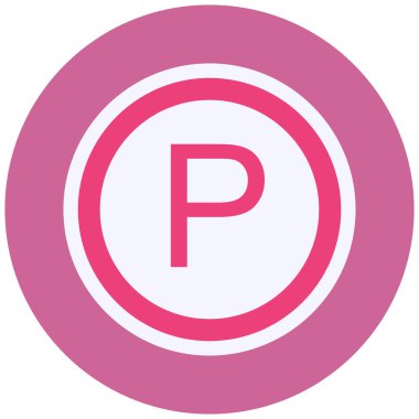 Park ediyor. Web simgesi basit tasarım