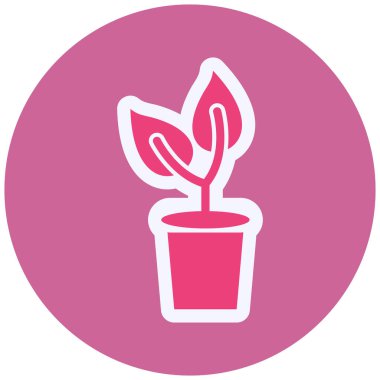 web icon, simple illustration of Plant Pot