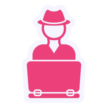 vector illustration of a Hacker