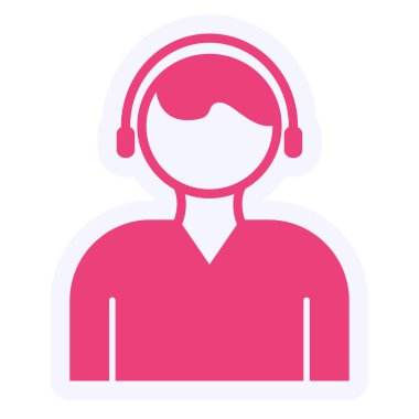 Telemarketer icon vector illustration 