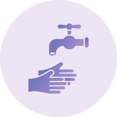 Modern simge vektör illüstrasyonunu elle yıka