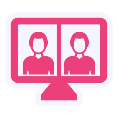 Online Conference. web icon simple design