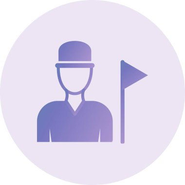 Tour Guide flat icon