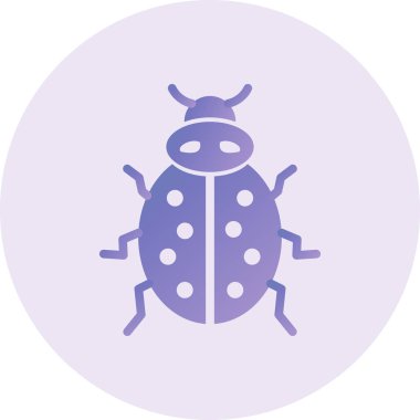 simple web illustration icon of Ladybird 