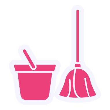 Temizlik servisi tasarımı, vektör illüstrasyon eps10 grafiği