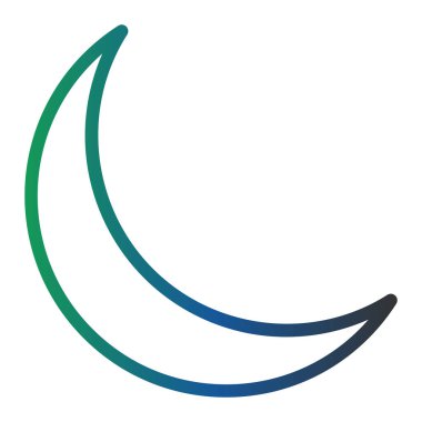 Ay. Web simgesi basit illüstrasyon