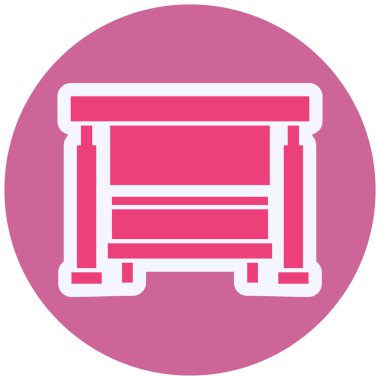 Yedek kulübesi Web simgesi basit illüstrasyon