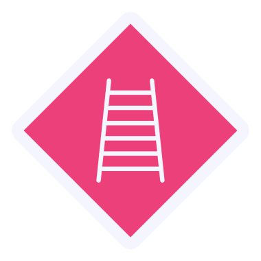 road sign. trendy flat color design icon template for web mobile apps 