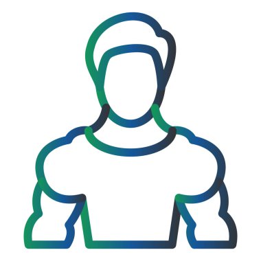 Adamım. Web simgesi basit illüstrasyon