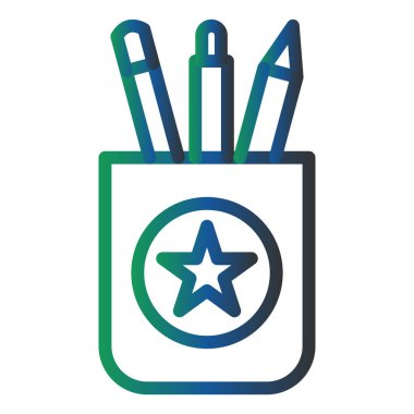 Kırtasiye simgesinin vektör illüstrasyonu