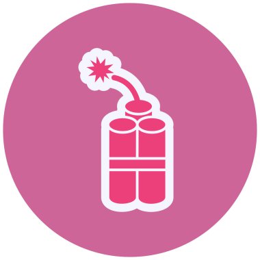 Dinamit Vektör Kabartma Simgesi Tasarımı