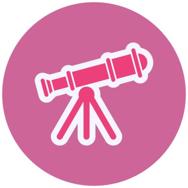 Teleskop. Web simgesi basit tasarım