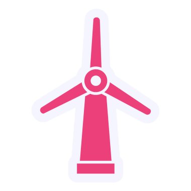 web icon, simple illustration of Wind Turbine