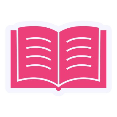 Kitap simgesinin vektör illüstrasyonu 