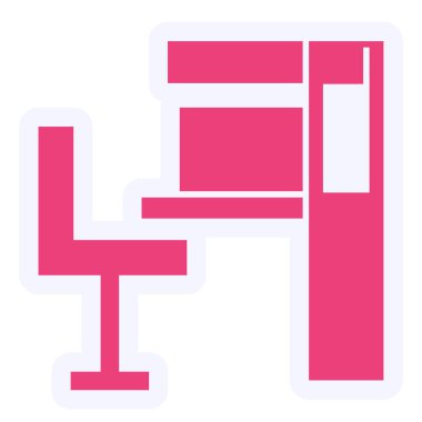 Masa. Web simgesi basit illüstrasyon